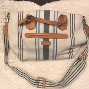 Brighton canvas bag, w beach/ship theme
